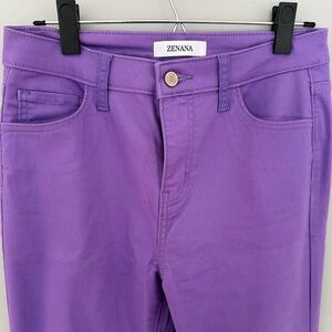 Zenana Lilac Bootcut Jeans Medium 6/8 Pastel Purple Stretch Denim Mid Rise